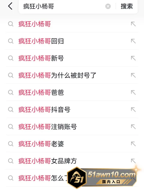 网红15 抖音顶流 疯狂小杨哥 注销旧号强势回归 网红15